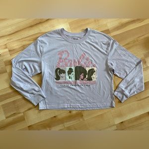 NWOT Barbie light Purple Oversized Crop Tee Sz M